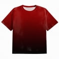thumbnail image 4 of KPOPLK Men's Big and Tall Shirts Short Sleeve Cotton Tee Summer Crew Neck Oversize Top Loose Fit Shirt 2XL-7XL(Red,XXXXXL), 4 of 5