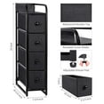 thumbnail image 2 of Drevy 4 Drawer Narrow Dresser Storage 4 Tier Organizer Tower Unit Vertical Sturdy Steel Frame Removable Wooden Top for Bedroom Closets Hallway Entryway Laundry Room YLZ4B3…, 2 of 6