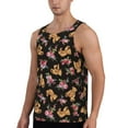 thumbnail image 2 of Easygdp Rose Flower Bear Men's Tank Top, Sleeveless Muscle T Shirts, Breathable, Quick-Dry, Loose for Gym, Running, Fitness - 4X-Large, 2 of 9