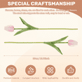 thumbnail image 5 of 30Pcs Artificial Tulips Flowers Real Touch Tulips Fake PU Bouquet Latex Flower White (Light Pink), 5 of 6