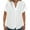 White-5, variant on Fshinging Women's Summer T Shirts 2025 Solid Color Two Button Short Sleeve V Neck Loose Casual Slim Clothes 2025 Under 10 Dollars