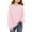 Pink, variant on FamilyThread Girls Casual Long Sleeve T Shirts Basic Slim Crewneck Striped Color Block Tunic Blouses Tops For 6-14Y