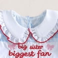 thumbnail image 4 of Staki Baby Girl Outfit Newborn Bow Embroidery Smocked Bubble Romper Onesie Infant Cute Summer Clothes 3M 6M 9M Light Blue,0-3 Months, 4 of 7