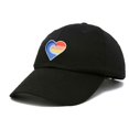 thumbnail image 4 of DALIX Heartwave Hat Embroidered Surf Baseball Cap Womens in Black, 4 of 6
