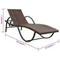 thumbnail image 2 of vidaXL Sun Loungers 2 pcs with Table Poly Rattan Brown, 2 of 9