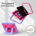 thumbnail image 3 of Case For iPad Air 4/5th Generation 10.9 inch (2020/2022), Air 11 M2 (2024), Air 11" M3 (2025) Foldable Stand Protective Cover With Pen Holder and Shoulder Strap, 3 of 9