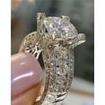 thumbnail image 2 of HOOUN Gorgeous Women 925 Silver Filled Wedding Band Ring Oval Cut Cubic Zircon Sz 6-10-#11-6, 2 of 4