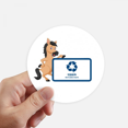 thumbnail image 1 of Waste Classification Treatment Recyclable Animals Sticker Round Wall Suitcase Laptop Label Bumper, 1 of 1
