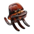 thumbnail image 2 of Parcelona French Classic Large Pony Celluloid Jaw Hair Claw for Women and Girls (Shell-Black), 2 of 47