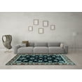 thumbnail image 3 of Ahgly Company Indoor Round Oriental Light Blue Traditional Area Rugs, 7' Round, 3 of 4