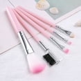 thumbnail image 5 of Fridja 5 Pcs Makeup Brush Set Pink Black Eye Shadow Brush Lip Brush Blush Brush Eyelash Brush, 5 of 6