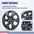 thumbnail image 4 of 4Pcs Set 17" Steel Wheel Hubcaps for 2019-2025 Toyota RAV4,Wheel Rim Cover,Snap on Car,ABS+PC,Black Matte, 4 of 8