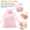 thumbnail image 4 of TickJOY 100 Pack Pink Organza Bags 4"x6", Small Mesh Gift Bags for Jewelry Sachet, Elegant Mesh Bags for Candy Wedding Party Favor, Bridal Shower, Baby Shower & Christmas Gifts, 4 of 6