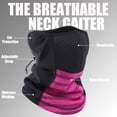 thumbnail image 5 of Sponeed 2 Pack Balaclavas Neck Gaiter Half Face Cover Ski Mask for Men Women Light Gray Rose Red, 5 of 6