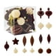 thumbnail image 2 of Set de Adornos Navideños | Bolas Navideñas Pintadas de Terciopelo Marrón | 24 Adornos Colgantes | 6 Cm | Material Flocado, 2 of 7