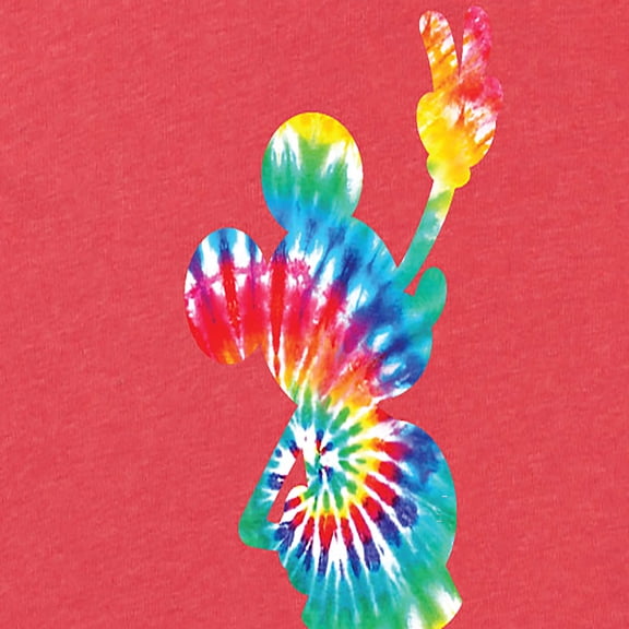 Mickey & Friends - Mickey Silhouette Peace Tie Dye - Women's Short Sleeve Graphic T-Shirt
