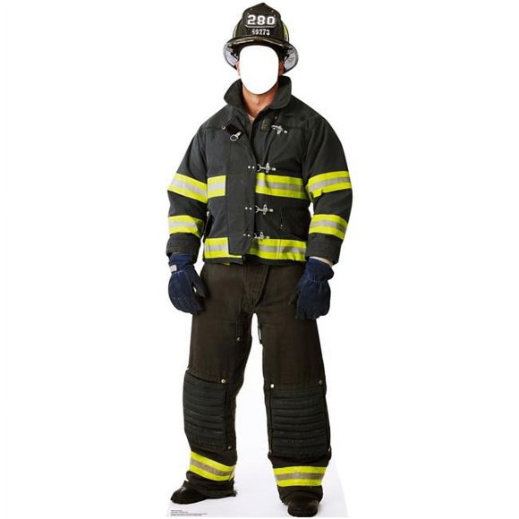 Advanced Graphics 1967 74 x 27 in. Fireman Standin Cardboard Standup
