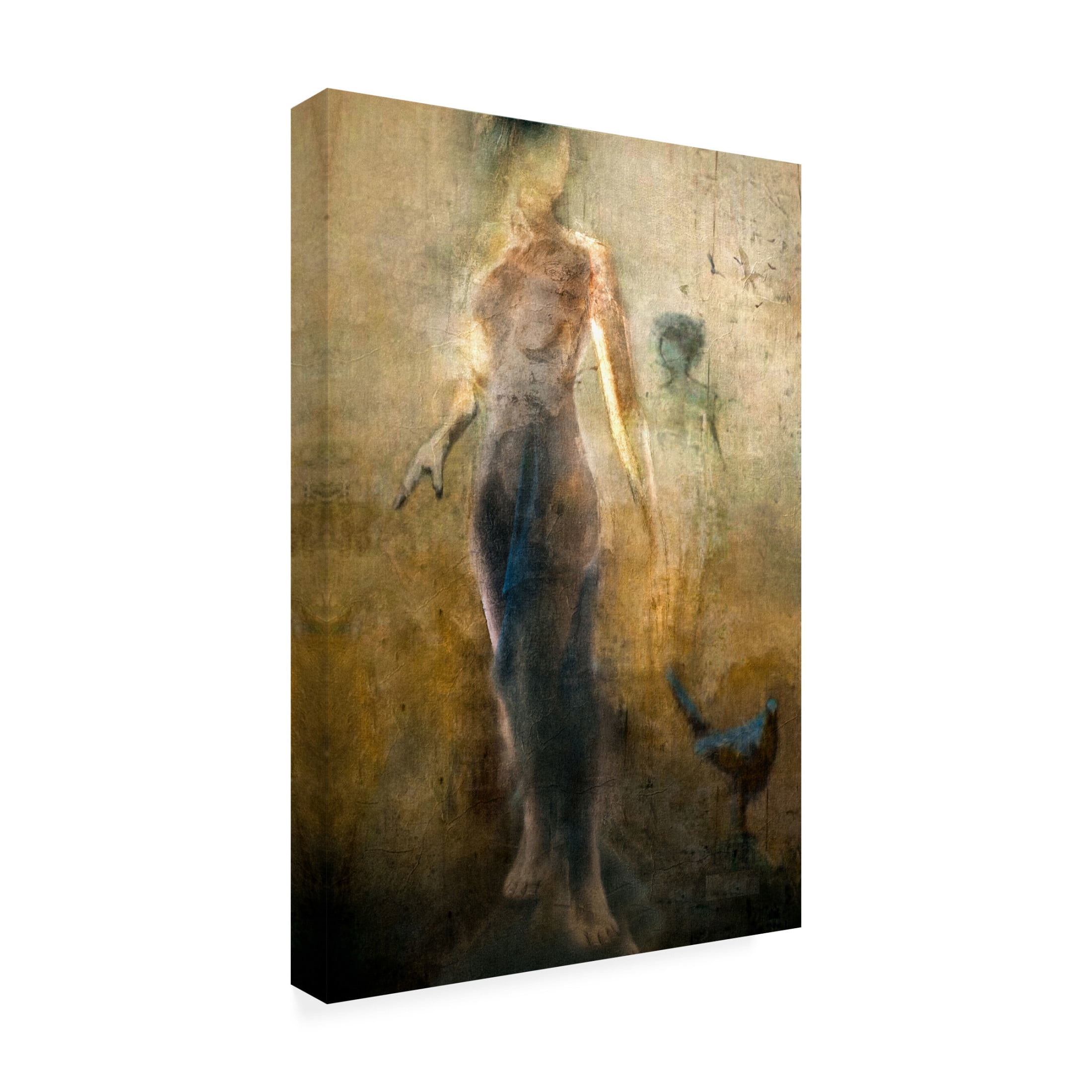Canvas Wall Art - Charlaine Gerber 'And All I See Are Strangers Faces' Wall Art for Living Room, Bedroom, or Office D?cor by Trademark Fine Art - 16 x 24 Inches