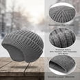 thumbnail image 3 of TELOLY Winter Hats for Men,Fleece Lining Mens Beanie,Ultimate Warmth Beanies Women,Gray, 3 of 8