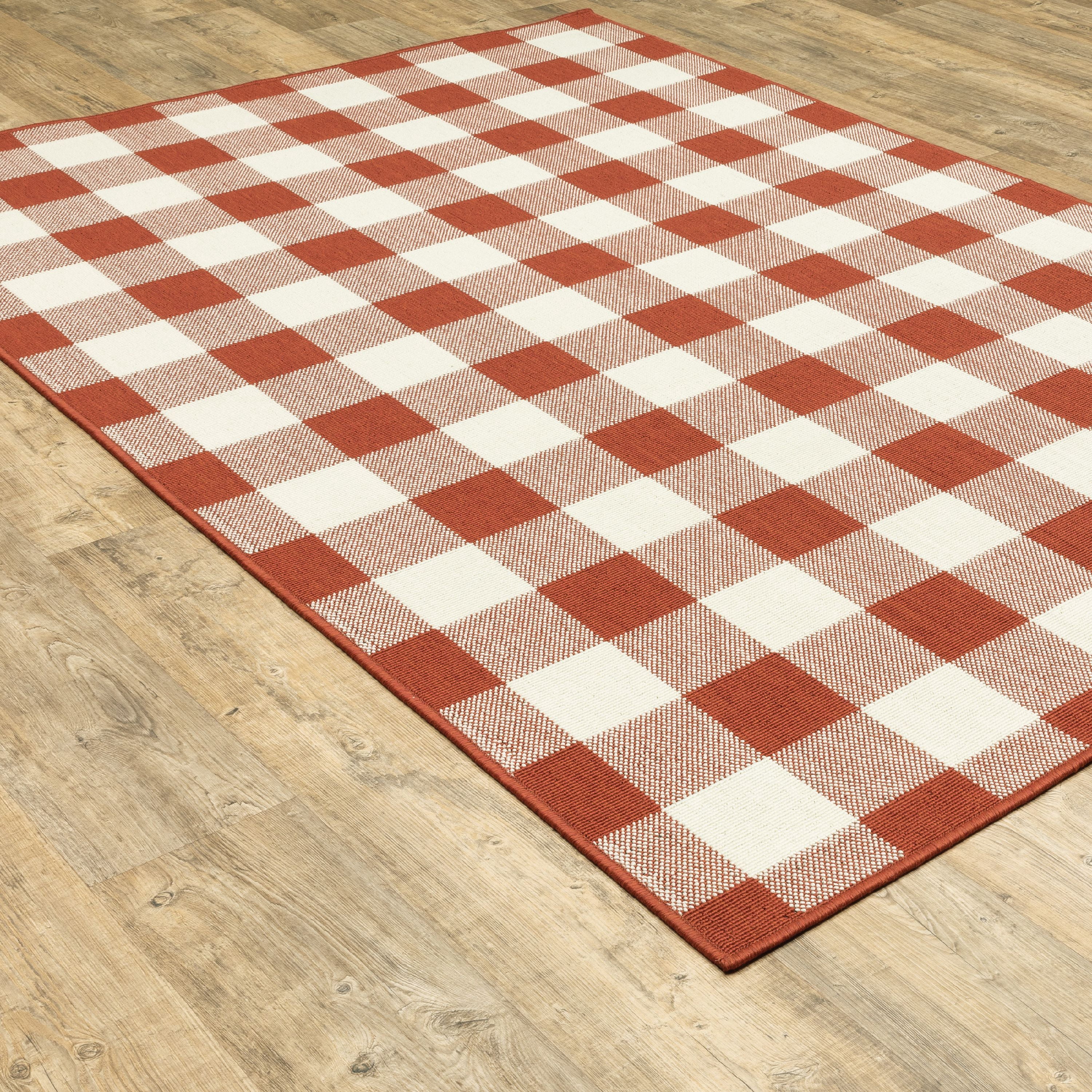 Avalon Home Mackinaw Gingham Check Indoor/Outdoor Area Rug