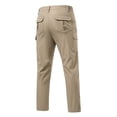 thumbnail image 5 of Mens Work Pants Water Resistant Ripstop Elastic Waist Outdoor Breathable Cargo Pants with Muti Tool Pockets Size XS-2XL Khaki, 5 of 8