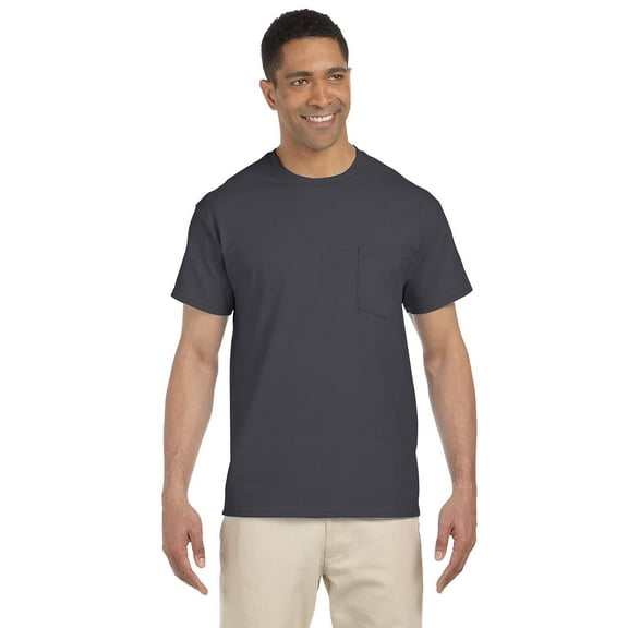 Gildan Ultra Cotton Adult Tee With Pocket , G230 , Charcoal , X-Large