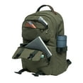 thumbnail image 3 of KAUKKO Vintage Casual polyster and Leather Rucksack Backpack (Canvas Green）, 3 of 5