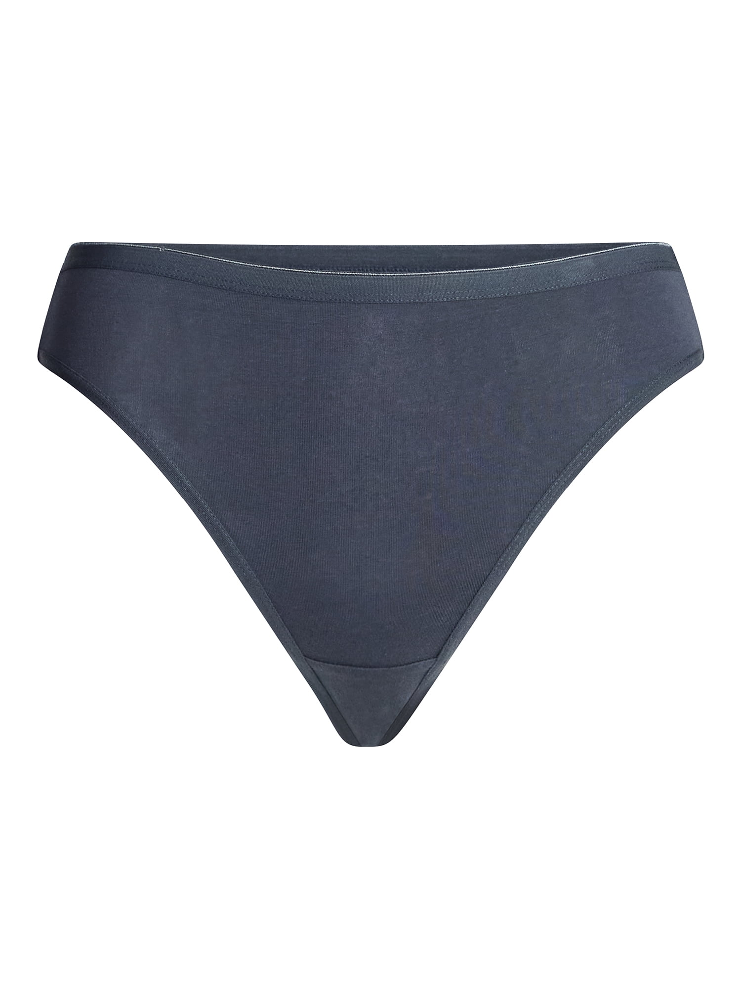 Joyspun Women's Cotton-Blend Hi-Cut Bikini Panties, 6-Pack, Sizes S-XXXL