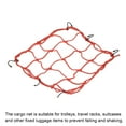 thumbnail image 3 of Uxcell 12x12" Extendable Motorcycle Cargo Net Luggage Debris Tie Down Net with Hooks Red, 3 of 6