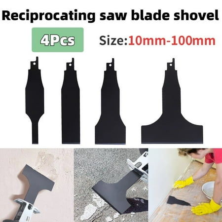 

BAMILL 4pcs 140mm HCS Reciprocating Saw Blades Shovel For Cleaning Removal Tile Grout