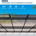 thumbnail image 7 of Kullavik  10' × 28' Hardtop Gazebo for Patio, Wall-Mounted Lean to Gazebo Pergola with Sloping Roof and Durable Aluminum Frame, Large Heavy Duty Awnings for Decks,Backyard,Grey, 7 of 7