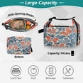 thumbnail image 5 of DIXRUYEE Lunch Bag Double Deck Lunch Cooler Box Fashion Floral Butterfly Dance Pattern, 5 of 7