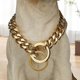 thumbnail image 2 of Dog collar, 86.4 cm, sturdy stainless steel chain, stylish, for behavior correction, pet ID, gold, 2 of 5