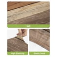 thumbnail image 4 of Farmhouse Beige Brown Bar Stool Covers Set of 4, Vintage Wooden Striped Stretch Washable Bar Chair Covers with Backs, Removable Pub Counter Height Chair Cover for Kitchen Dining Room Cafe, 4 of 7