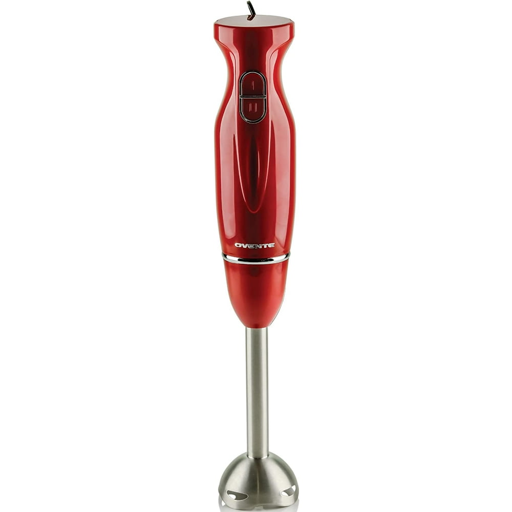 Ovente Electric Immersion Hand Blender 300 Watt 2 Mixing Speed with