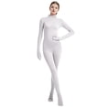 thumbnail image 1 of Elegante blusa de seda color leche para mujer, ajustada, de manga larga, color liso, temática cinematográfica popular, para jóvenes de 18 a 24 años., 1 of 5