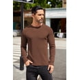 thumbnail image 4 of COOFANDY Long Sleeve Shirts for Men Thermal Underwear Slimming Crewneck Sweater Base Layers Knitted Pullover Fall Outfits, 4 of 6