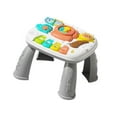 thumbnail image 4 of Juguetes de mesa de aprendizaje para actividades de bebé, mesa de aprendizaje musical, juguetes interactivos para preescolar, juguetes sensoriales, Gris, 4 of 8