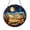 Acrylic 3.5 Inch, variant on Nighttime Desert Scene Stained Glass Suncatcher Window Hanging, Full Moon Over Desert and Cactus Round Glass Art Panel, Vibrant Desert Landscape Window Decor, Decorative Hanging Ornament for Home