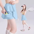 thumbnail image 2 of JAJAHO Girls Tennis Skirts High Waisted Athletic Skorts With Side Pockets Soft Stretchy Running Golf Skirts 5-14Y, 2 of 3
