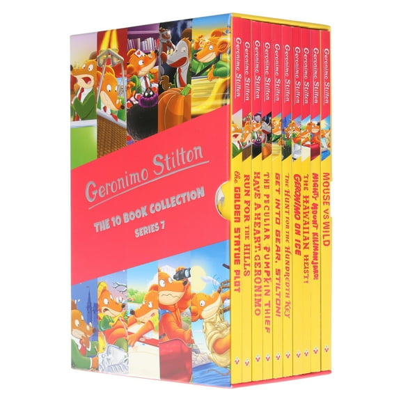 Geronimo Stilton The Illustrated 10 Book (Series 7) Box Set - Ages 5-8 - Paperback