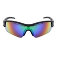 thumbnail image 2 of ANSI Z87.1+ Protective Safety Sunglasses Mirrored Lens Light Wrap Half Rim Grey, 2 of 4