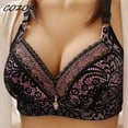 thumbnail image 2 of 2pcs Plus Size Bra for Women Without Underwire Push Up Comfort Underwear Female Bras Large Size BH Bralette Lace Sexy Plus Size Brassiere, 2 of 8
