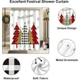 thumbnail image 3 of Christmas Shower Curtain, Red Buffalo Plaid Christmas Tree Shower Curtains for Bathroom Decor, Winter Snowy Forest Holiday Shower Curtain, Xmas Pine Fabric Cloth Bath Curtain, 72 x 72 Inch, 3 of 6