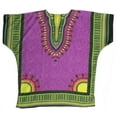 thumbnail image 2 of Riviera Sun Dashiki-Style Shirt for Men with Pockets – Boho Print Casual Top (Purple, Large-X-Large), 2 of 2