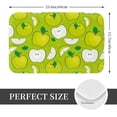 thumbnail image 2 of Gukieu Green Apple Print Dust-proof Floor Mats, Water-absorbent and Non-slip Flannel Door Mats 16x24in, Home Decoration Suitable for Kitchen, Bathroom, Garage, 2 of 7