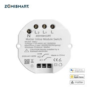Zemismart Matter over WiFi Smart Light Switch DIY Breaker Module HomeKit SmartThings Remote Control 2 Way