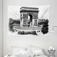 thumbnail image 1 of Vintage Tapestry, Old Photo of Auguste Vitu Monument in Paris French Heritage Retro Picture, Wall Hanging for Bedroom Living Room Dorm Decor, 80W X 60L Inches, Black and White, by Ambesonne, 1 of 2