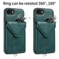 thumbnail image 5 of Dteck Crossbody Wallet Case for iPhone SE 2022/SE 2020/7/8 with Card Holder, PU Leather Case with Shoulder Strap, Purse Shockproof Flip Cover for iPhone 8/7/SE3/SE2 4.7 Inch,Green, 5 of 10