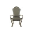 thumbnail image 4 of ACME Dresden Faux Leather Upholstered Arm Chair in Vintage Bone White Set of 2, 4 of 5